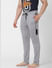 Grey Mid Rise Tape Detail Trackpants_386206+3
