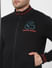 Black Logo Print Zip Up Sweatshirt_386213+5