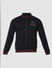 Black Logo Print Zip Up Sweatshirt_386213+6