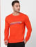 Orange Logo Print Sweatshirt_386217+2