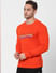 Orange Logo Print Sweatshirt_386217+3