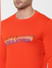 Orange Logo Print Sweatshirt_386217+5