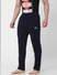 Navy Blue Mid Rise Trackpants
