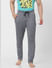 Grey Mid Rise Trackpants_386222+2