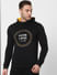 Black Logo Print Hooded Sweatshirt_386225+2