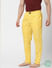 Yellow Mid Rise Check Pyjamas _386245+3