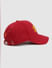 Red Logo Print Baseball Cap_386166+3