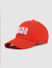 Orange Logo Print Baseball Cap_386169+2