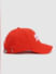 Orange Logo Print Baseball Cap_386169+3