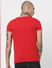 Red Contrast Tipping Crew Neck T-shirt