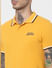 Yellow Contrast Tipping Polo T-shirt