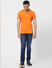 Orange Contrast Tipping Polo T-shirt
