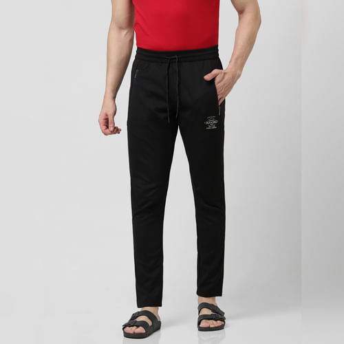 JACK&JONES Black Low Rise Trackpants