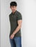 Olive Cotton Polo T-shirt_403023+3
