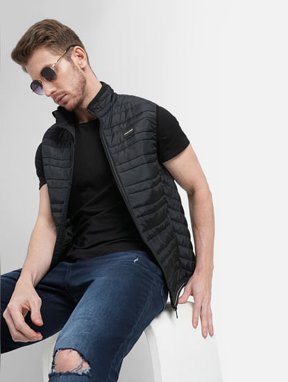 Navy Blue Reversible Zip-Up Jacket