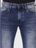 Dark Blue Low Rise Washed Ben Skinny Jeans_402990+5