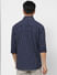 Navy Blue Striped Full Sleeves Shirt_402987+4