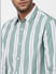Green Striped Full Sleeves Shirt_402986+5
