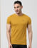 Yellow Logo Print T-shirt_402957+2