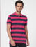 Purple Striped Polo T-shirt_402937+2