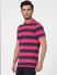 Purple Striped Polo T-shirt_402937+3
