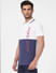 White Colourblocked Polo T-shirt_402936+3