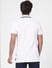 White Colourblocked Polo T-shirt_402936+4