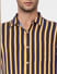 Yellow Striped Full Sleeves Shirt_402922+5