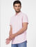 Pink Check Print Short Sleeves Shirt_402912+3