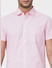Pink Check Print Short Sleeves Shirt_402912+5