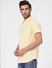 Yellow Check Print Short Sleeves Shirt_402911+3