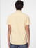Yellow Check Print Short Sleeves Shirt_402911+4