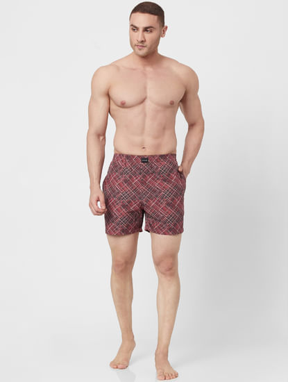 Purple All Over Print Electric Boxers