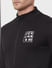 Black High Neck Logo Print Sweatshirt_380825+5