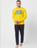 Bright Yellow Logo Print Sweatshirt_380827+1
