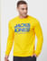 Bright Yellow Logo Print Sweatshirt_380827+2