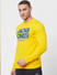 Bright Yellow Logo Print Sweatshirt_380827+3