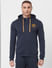 Navy Hooded Logo Print Sweatshirt_380831+6