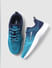 Aqua Blue Printed Mesh Sneakers_403289+2
