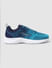 Aqua Blue Printed Mesh Sneakers