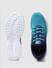 Aqua Blue Printed Mesh Sneakers