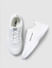 White Mesh Logo Print Sneakers