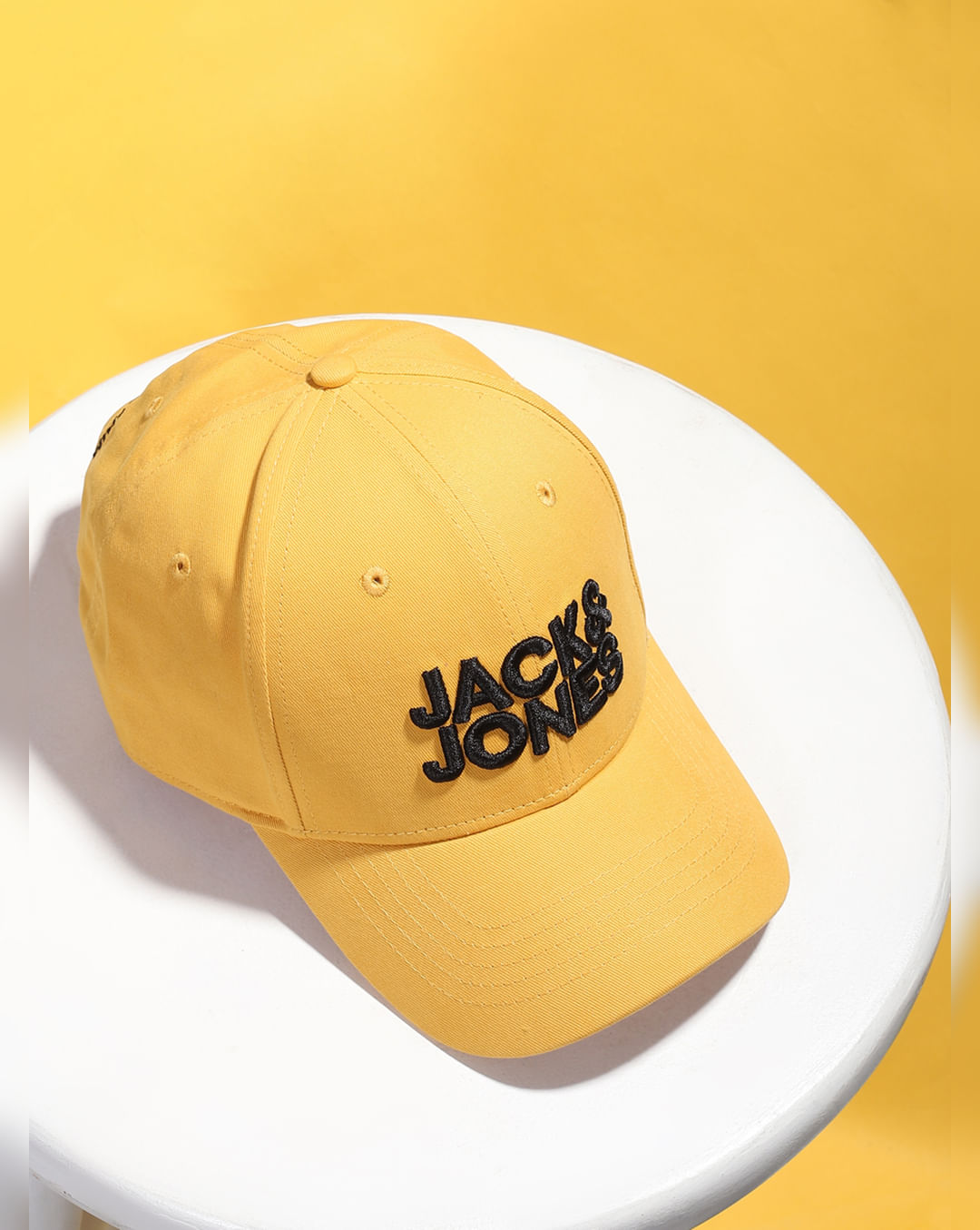 Buy Yellow Embroidered Logo Baseball Cap for Men