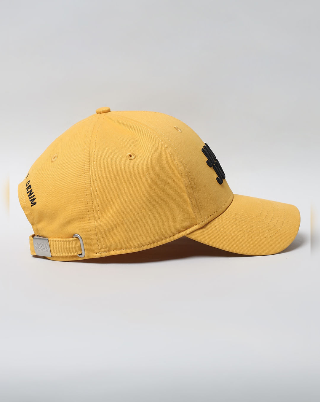 Yellow Embroidered Logo Baseball Cap|258378518