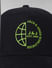 Black Neon Logo Print Baseball Cap_403317+6