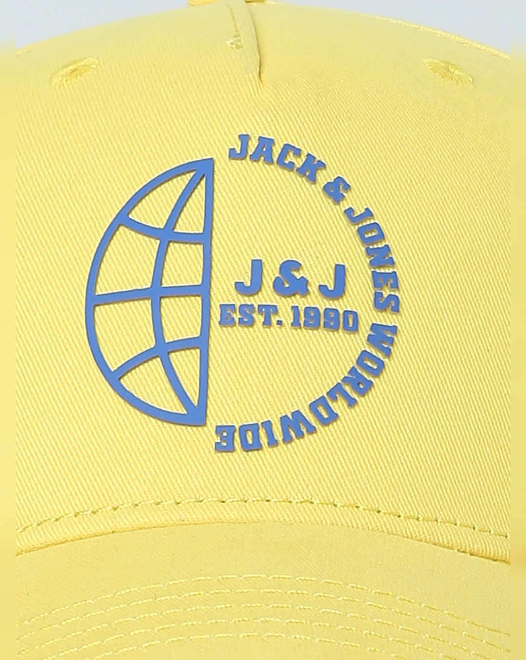 Yellow Branding Detail Baseball Cap|281946802