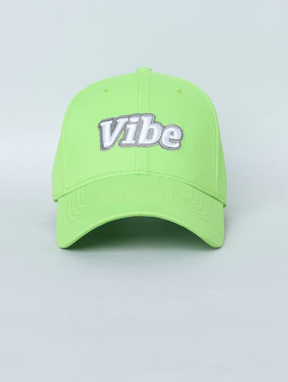 Neon Green Vibe Text Baseball Cap