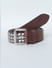 Brown Studded Leather Belt_403337+2