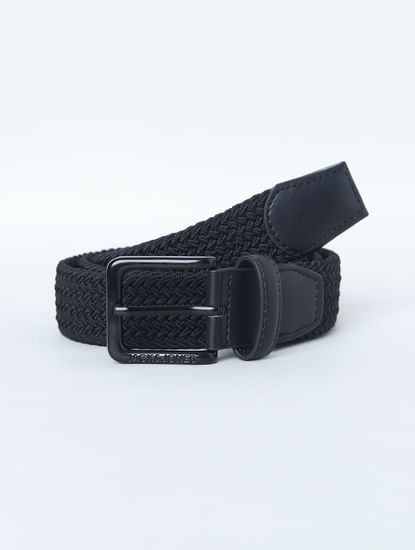 Black Woven Braided Belt