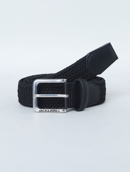 Black Woven Braided Belt